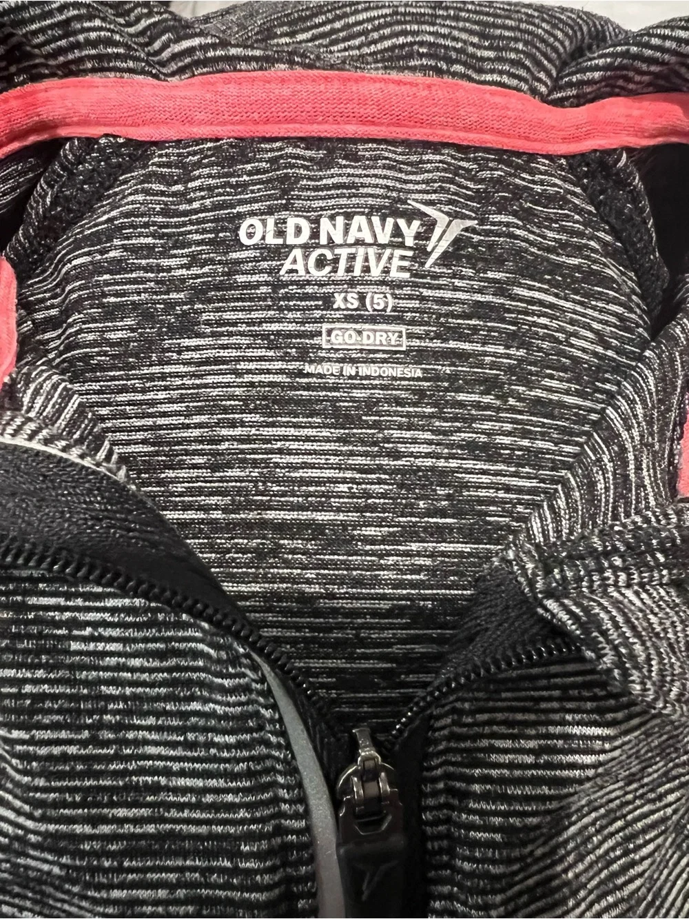 Old Navy Black Heather Quarter-Zip Pullover XS 5
